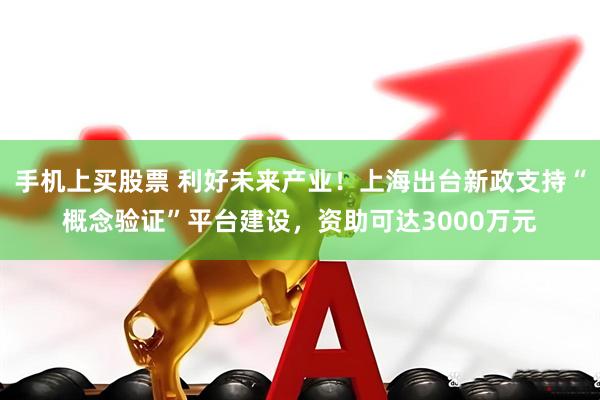 手机上买股票 利好未来产业！上海出台新政支持“概念验证”平台建设，资助可达3000万元
